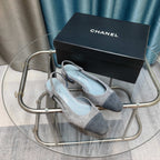 CC 25 Slingback Grey Suede