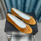 CC 25P Ballet Flat Brown Velvet