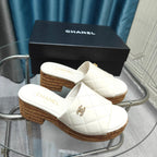 CC 25 Platform Sandal 10cm Patent Calfskin