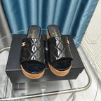 CC 25 Platform Sandal 10cm Patent Calfskin