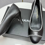 CC 25 Pumps 50mm Black White Sheepskin 368795