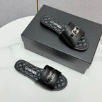 CC 25 Mule Sandals Black Sheepskin 368799