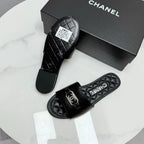 CC 25 Mule Sandals Black Sheepskin 368799
