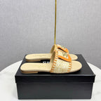 CC 26s Slipper Beige Orange Sheepskin Tweed 620277