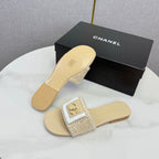 CC 26s Slipper Light Beige Sheepskin Tweed 620279