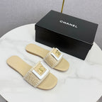 CC 26s Slipper Light Beige Sheepskin Tweed 620279