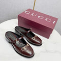 GG 26s Horsebit Slip-on Loafers Burgundy Glossy Leather 639927