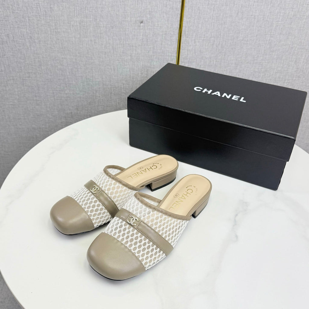 CC 26s Sandal Beige Mesh Sheepskin 639827