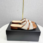CC 26s Sandal Brown Beige Mesh Sheepskin 639829