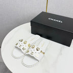 CC 26s Crystal Sandal White Sheepskin 639830