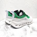 CLOUDTILT 2.0 SNEAKER EMERALD GREEN MIX PALE GRAY CALFSKIN AND BREATHABLE MESH