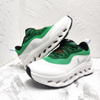 CLOUDTILT 2.0 SNEAKER EMERALD GREEN MIX PALE GRAY CALFSKIN AND BREATHABLE MESH