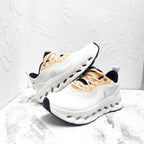CLOUDTILT 2.0 SNEAKER PALE GRAY MIX PALE ORANGE CALFSKIN AND BREATHABLE MESH