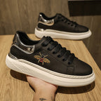 GG Men's Sneaker Black White Buffalo Leather 522615