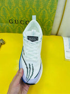GG Men's Sneaker White Blue Flywoven Fabric 532011