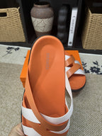 HM Men's Kazimir Brown White Calfskin 595563
