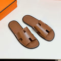 HM Men's Izmir Slide Brown Cowhide 609773