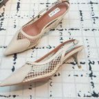 Alaia Heart 50mm Heels Slingbacks Ivory Sheepskin 800932