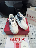 One Stud Xl Trainer In White Mix Black Nappa Leather And Mesh Fabric 824988