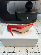 Lurum 90 Red Satin Crystal Embellished Pumps 868663