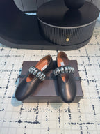 Alaila Ballet Flats In Black Cowhide 895229