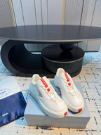 Prada 25s Platform Sneakers White Cowhide 538423