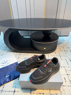 Prada 25s Platform Sneakers Black Cowhide 538424
