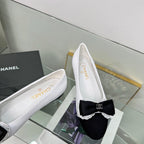 CC Ballet Flats White Lambskin