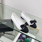CC Ballet Flats White Lambskin