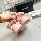 CC 25A Sandals Pink Horse Fur Leather 338602