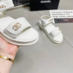 CC 25A Sandals White Horse Fur Leather 338604
