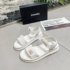 CC 25A Sandals White Horse Fur Leather 338604