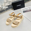 CC 25A Sandals Beige Horse Fur Leather 338605