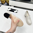 CC Platform Loafers 70mm White Sheepskin 459434