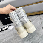 CC 25 ankle boots ivory tweed mix sheepskin 459499