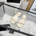 CC 2026 Pearl Slide White Satin Leather 692023