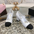 mary janes 60 double buckle white calfskin black grosgrain