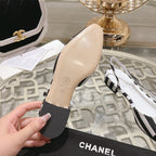 CC SLINGBACK IN WHITE MIX BLACK FABRIC