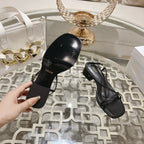 HIGH SANDAL 45MM IN BLACK LAMBSKIN