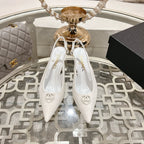 CC 25C Slingback Flats White Patent Leather 213336