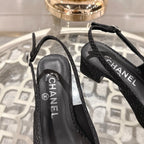 CC 25ss Slingbacks Black 35mm Glitter Fabric & Grosgrain 432609