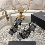CC AW26 RTW Sandal 7cm Black Lambskin 736095