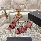 CC AW26 RTW Sandal 7cm Burgundy Lambskin 736097