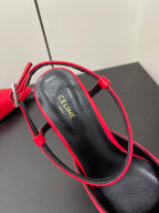 MORRAINE SLINGBACK PUMPS IN CHERRY RED CALFSKIN