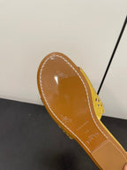 alaia mule gold metalic vienne lambskin