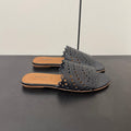 alaia mule black vienne lambskin