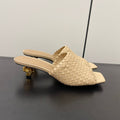 knot mule 55 beige lambskin