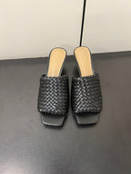 knot mule 55 black lambskin