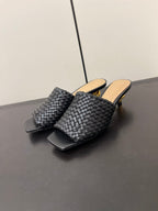 knot mule 55 black lambskin
