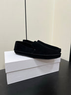 The Row Tyler Loafer Black Suede 340031